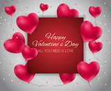 Valentine s Day Heart Love and Feelings Background Design. Vector illustration