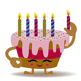 happy birthday kawaii cake