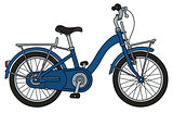The retro blue bicycle