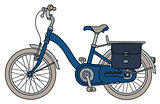 The retro blue bicycle