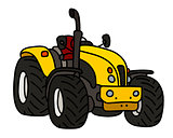 The yellow tractor