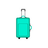 Travel suitcase in turquoise design