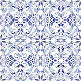 Oriental vector pattern with  arabesques elements