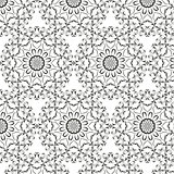 Oriental vector pattern with round arabesques elements