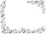 Greeting card with floral frame