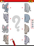match halves of elephant educational game