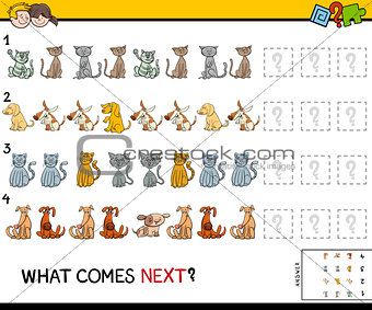 complete the pattern with pets animals game