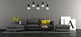 Black and gray living room