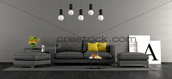 Black and gray living room