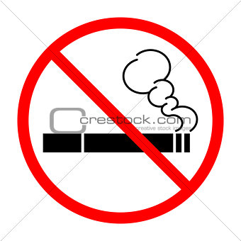 Sign prohibiting Smoking cigarettes