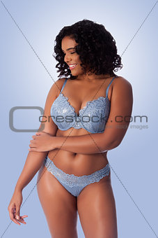 Sexy happy woman in lingerie