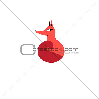 Bright red fox sign 