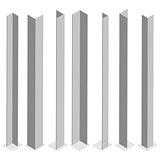 Steel corner isometric, vector illustration.