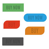 Set of stylish buttons buy, vector illustration.
