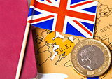 Travel holiday to United Kingdomy concept flag
