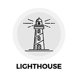 Lighthouse Line Icon