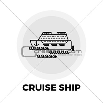 Cruise Ship Line Icon
