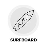 Surfboard Line Icon