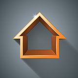 House abstract 3d icon.