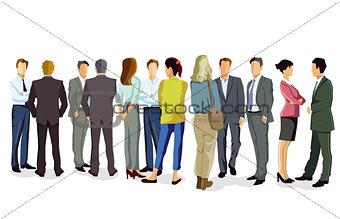Gathering of a group of people Illustration