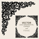 Vector ornamental corner frame