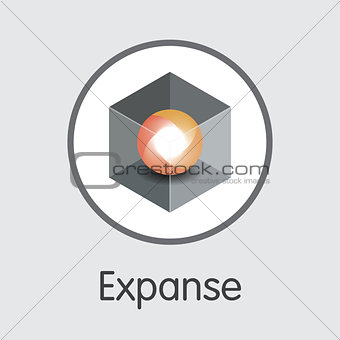 Expanse Cryptocurrency - Vector Colored Logo.