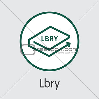 LBRY Cryptocurrency - Vector Colored Logo.