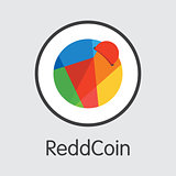 ReddCoin Cryptocurrency - Vector Colored Logo.