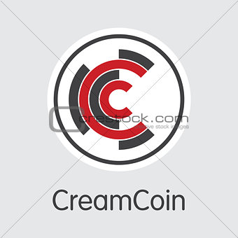 Creamcoin - Virtual Currency Illustration.