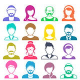 Colorful vector avatar icons