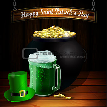 St. Patrick s Day vector greeting card