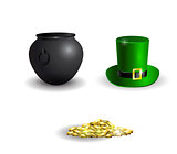 Set of elements for St Patrick s Day