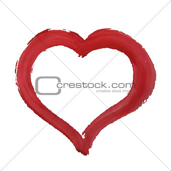 Red Paint Heart