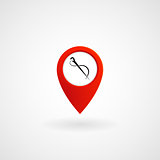 Red Location Icon for The Tailor