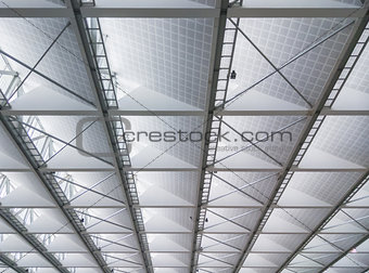 Modern ceiling of the new office building.