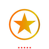 Star in circle it is icon .