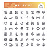 History Line Icons Set