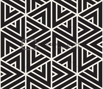 Vector seamless pattern. Modern stylish texture. Repeating geometric tiling from striped triangle elements 