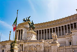 View of the national monument a Vittorio Emanuele II, Piazza Venezia in Rome, Italy