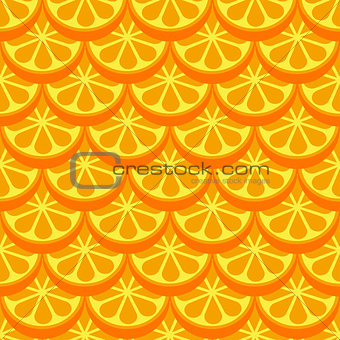 Orange fruit seamless bright pattern