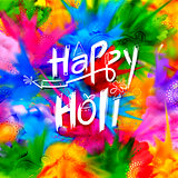 Happy Holi background for color festival of India celebration greetings
