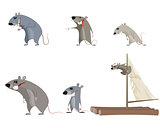 Set of six rodents