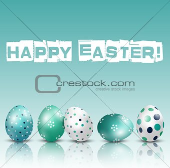 Happy Easter Background with eggs of shadow