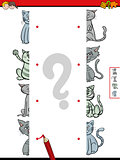 match halves of cats educational game