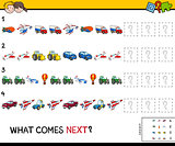 complete the pattern with vehicles game