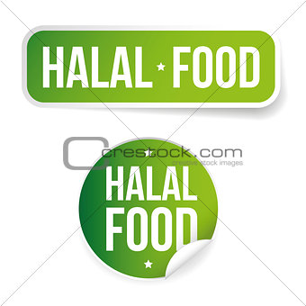 Halal Food label sign