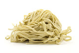 Chinese traditional raw noodles, isolated on white background
