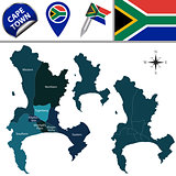Map of Cape Town with Subdistricts