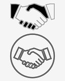 Business handshake solid icon