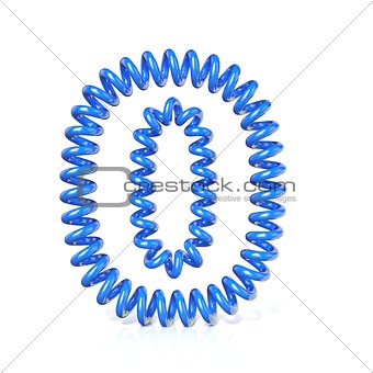 Spring, spiral cable number ZERO 0 3D